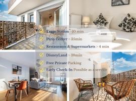 • Vue Panoramique • Gare à 10min • Parking Privé •, golfhotel in Champigny-sur-Marne