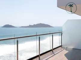 Terraza con Vista al Mar, BBQ y Piscina