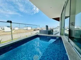 ¡A 3 minutos de la Playa! Hermoso Departamento de Estreno con Piscina y Parrilla