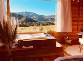 Chalé Romântico com jacuzzi e café da manhã em Rancho Queimado