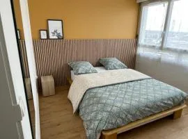 Coliving - chambre jaune