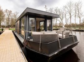 Stay on this nice houseboat, hotel en Offingawier