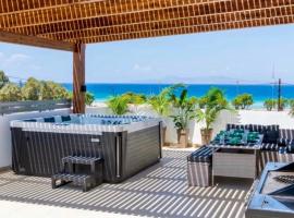 ODYSSEA Top View & Hot Jacuzzi Front Beach, hotel conveniente a Kremasti