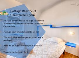 Cottage Charme et Champêtre 6P, hišnim ljubljenčkom prijazen hotel v mestu Auberville