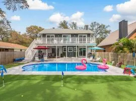 Luxury Family Beach Escape with Heated Pool and Putting Green