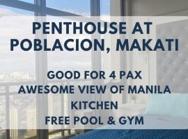Penthouse at Poblacion - 200Mbs net - Awesome view, pet-friendly hotel in Manila