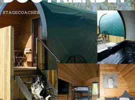 Dog Friendly Stagecoach Glamping Pod with Hot Tub