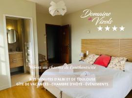 Chambre d'hôte au Domaine de vizols، فندق رخيص في Garrigues