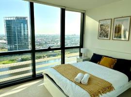 Free Parking Private Room in Docklands - Amazing View - Shared Washroom: Melbourne şehrinde bir otel