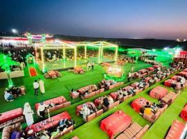 Overnight Chalet Campsite best for Couples Friends Parties and Overnight Event, cabin in Dubai
