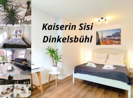 Kaiserin Sisi für bis zu 6 - Arbeitsplatz, Badewanne, Parkplatz, Waschmaschine, familiehotell i Dinkelsbühl