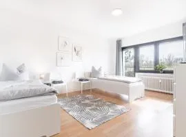 MR Living I moderne Apartments mit Einzelbetten, voll ausgestattete Küche, WLAN, Parkplatz, ideal für Monteure I DR01, DR02