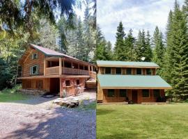 2 Adjacent Cabins near Silverwood - Serene, Private and Forested, villa in Spirit Lake