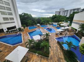 Apto no Park Veredas com acesso ao rio de &aacute;guas quentes e &aacute;rea de lazer espetacular, hotel que acepta mascotas en Rio Quente