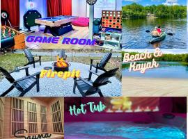 Zen Spa Oasis Retreat Sauna/Hotub/Firepit/Fun/Gameroom, cabin in Blakeslee