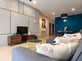 6-7Pax 3BR Waterpark Condo W/Ps2 Near Ipoh Town, hotell med parkering i Kampong Pinji