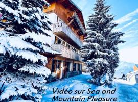 Chalet Alpe d'Huez 1850-Sea and Mountain Pleasure, brunarica v mestu L'Alpe-d'Huez