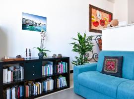 The golden hour, luxury apartment with a panoramic view