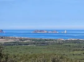Montagne vue panoramique sur mer