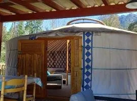 Yourte au calme avec piscine