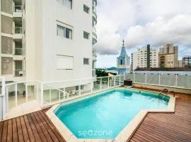 Apto Vista Mar cond. c/ piscina e churrasq VCE1102