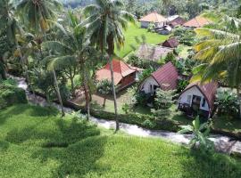 Damuh Pertivi, River and Rice Fields View、ロビナのホテル