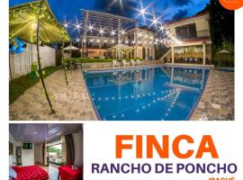 El Rancho de Poncho, міні-готель з рестораном у місті Ібаге