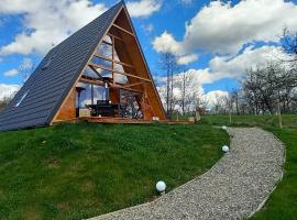 Wood & Bricks Chalet、Giuleştiのシャレー