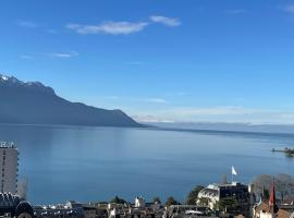Appartement vue lac Montreux, hotel familiar a Montreux