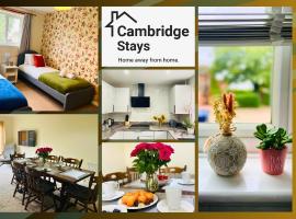 Cambridge Stays 3BR House-Garden-Free Parking-15 min to centre-5 min to motorway, sumarhús í Cambridge