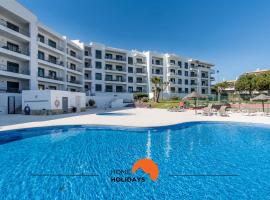 #093 Kid Friendly Ocean View with AC, Pool, golfhotell i Albufeira