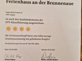 자가르트에 위치한 호텔 Ferienhaus an der Brunnenaue 4 Sterne zertifiziert kostenlos Wlan & Netflix