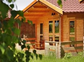 MAZURSKI SPLOT drewniane domki w ogrodzie, hotelli kohteessa Zełwągi