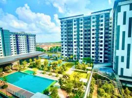 New Condo - Free Parking, Wifi, Near SZB & Ikea、Kampong Baru Subangのコンドミニアム