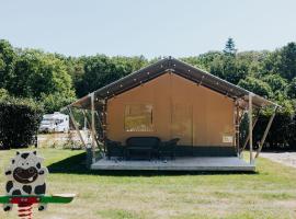 Safaritent op groen en kindvriendelijk park op de Veluwe, glamping a Epe