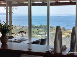 Endless SEA VIEW incl. electric car+airport trans, apartment in Lagonissi