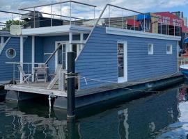 Premium houseboat on the lake, boat in Burgstaaken