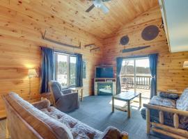 Park Rapids Cabin with Fire Pit and Lake View!, hotel in Arago