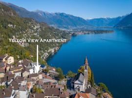 Yellow View Apartment - Happy Rentals, ξενοδοχείο με πάρκινγκ στο Ronco sopra Ascona