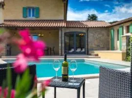 Ferienhaus mit Privatpool für 8 Personen ca 200 qm in Kaldir, Istrien Motuvun und Umgebung