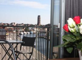 Old town view in the Ohlerich warehouse, Hotel in Wismar