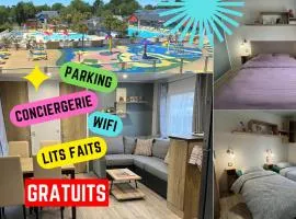 Domaine de Kerlann - Mobilhome refait à neuf- 40m2 - service de conciergerie et lits faits OFFERTS