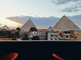 Fantastic three pyramids view, hotel in Giza, Cairo