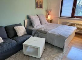 Private room with large bed -Netflix and projector, hotel sa Frankfurt