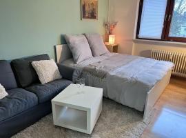 Private room with large bed -Netflix and projector, habitación en casa particular en Frankfurt