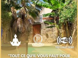 Maison 4 pers- Piscine - Patio - wifi - garage, hotel met zwembaden in Montagnac