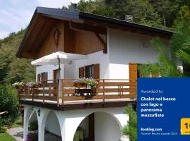 Chalet nel bosco con lago e panorama mozzafiato