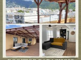 Rare ! Spacieux T3 en roof-top au Barachois - 2 ch climatisées - 6 couchages - Proche aéroport - Parking privé