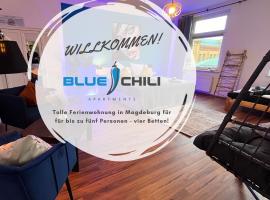 00 - BlueChili Apart - Moderne Familienwohnung, Top Lage Stylisch, cheap hotel in Magdeburg