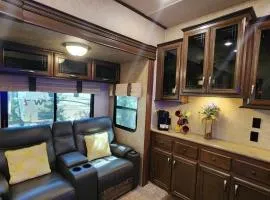 Cozy two bedroom and two full bath with golf cart